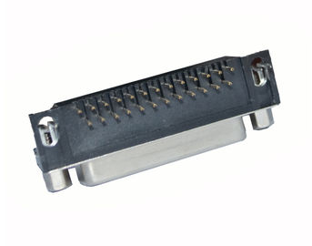 90 Degree 25 Pin D Sub Male Connector Two Rows Female DR With Back Shell