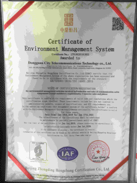 La CINA Dongguan RitianLink Technology Co., Ltd. Certificazioni
